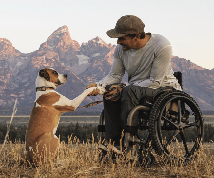 Rogue2 active wheelchair with coloured wheel